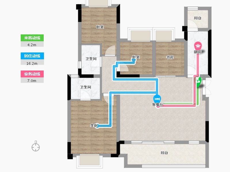 重庆-重庆市-万腾御景城-93.70-户型库-动静线