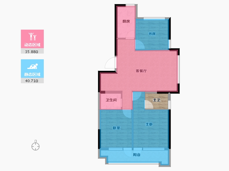 山东省-烟台市-悦岛蓝湾-71.29-户型库-动静分区