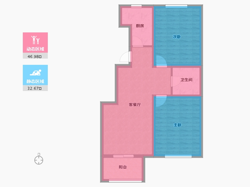 山东省-青岛市-裕东新府-70.80-户型库-动静分区