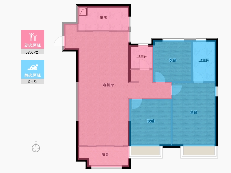 陕西省-西安市-保利熙岸林语-100.00-户型库-动静分区