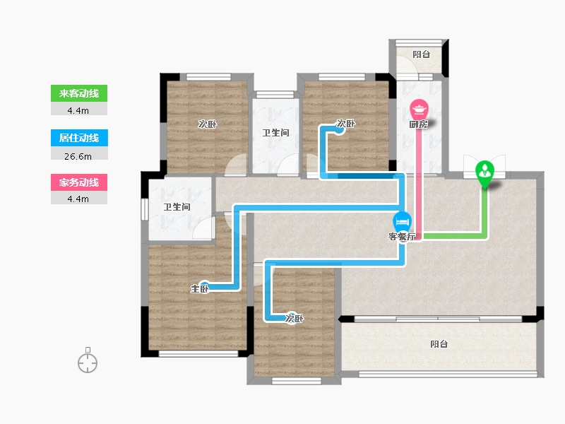 重庆-重庆市-启迪协信重庆科技城-122.22-户型库-动静线