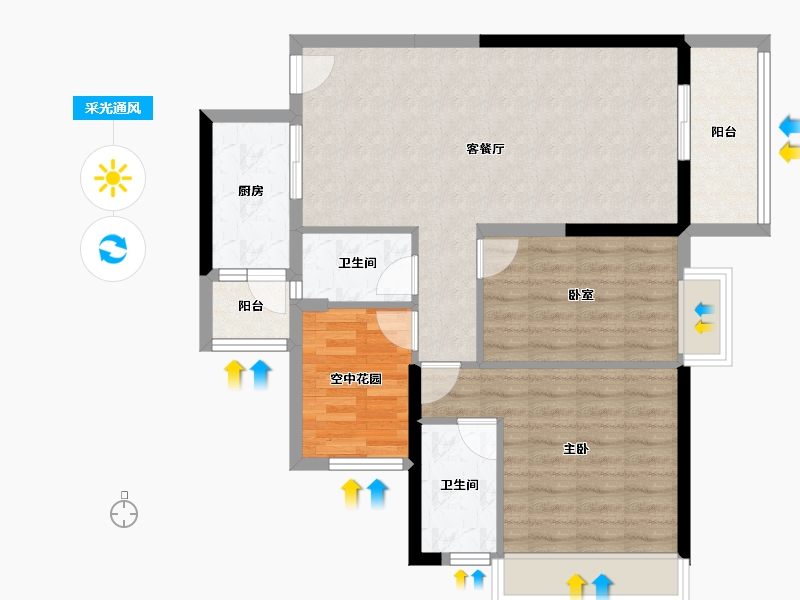 广东省-江门市-印象海伦湾-81.32-户型库-采光通风