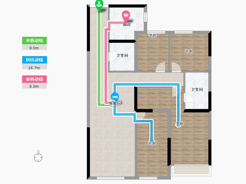 山东省-青岛市-京华海悦-123.40-户型库-动静线