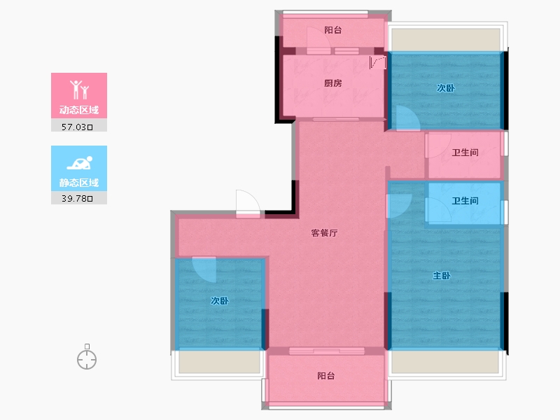 广西壮族自治区-河池市-河池碧桂园-91.00-户型库-动静分区