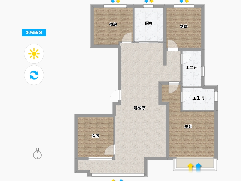 山东省-青岛市-金茂智慧国际城-100.11-户型库-采光通风