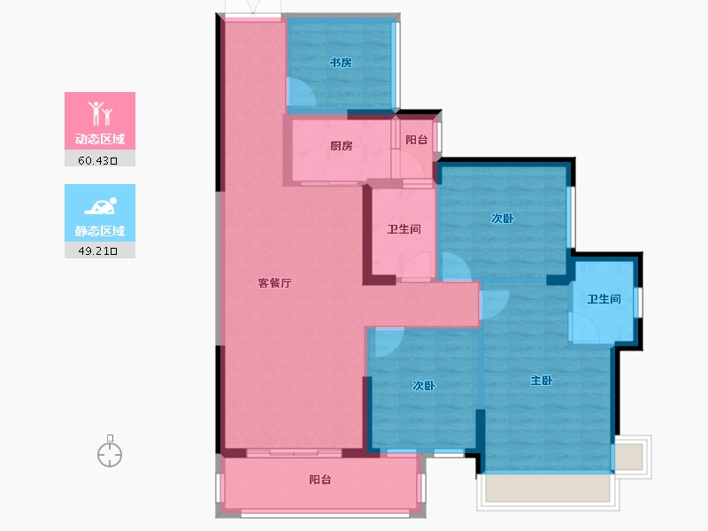 湖南省-衡阳市-融冠乐城-100.00-户型库-动静分区