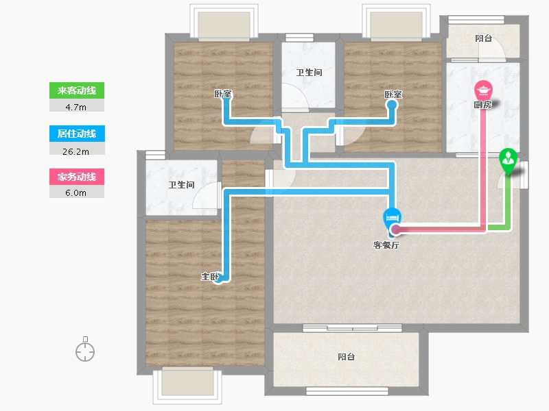 陕西省-汉中市-恒基馨城-100.00-户型库-动静线