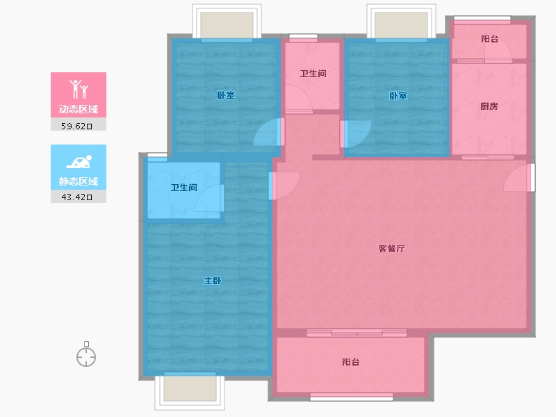 陕西省-汉中市-恒基馨城-100.00-户型库-动静分区