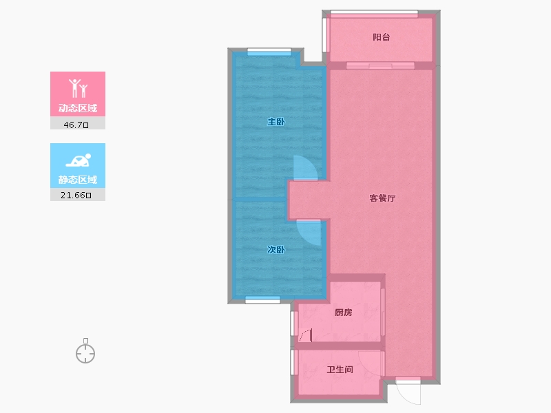 河北省-石家庄市-金辉优步悦山-65.00-户型库-动静分区