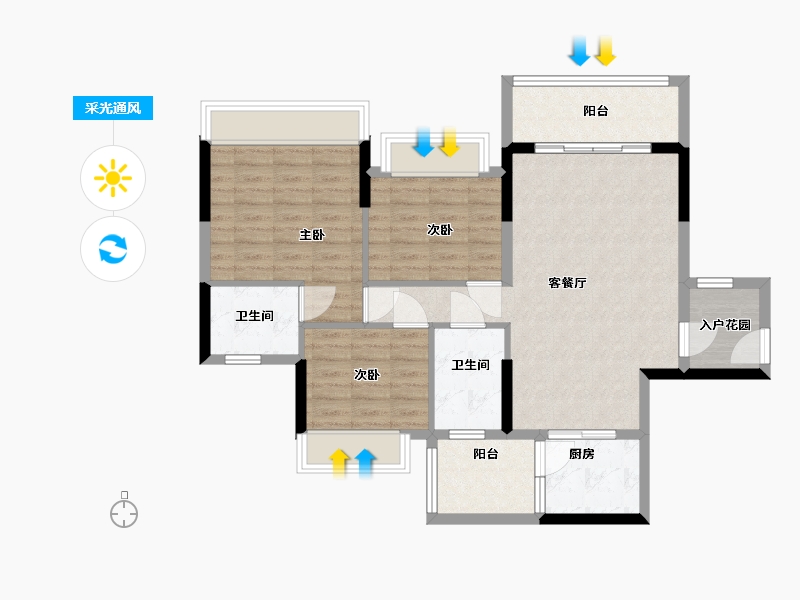 广东省-清远市-金丰创世纪-88.00-户型库-采光通风