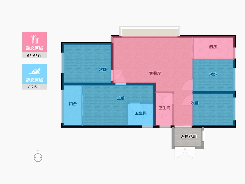 云南省-曲靖市-中城华府-143.43-户型库-动静分区