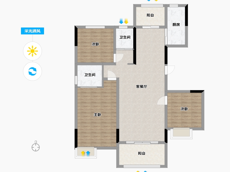 安徽省-阜阳市-京师国府-119.00-户型库-采光通风