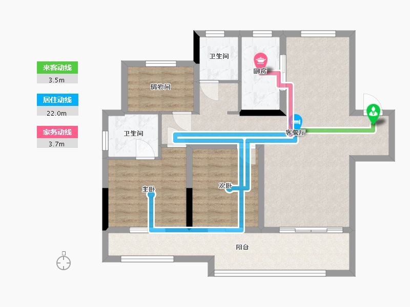 安徽省-淮北市-御溪悦榕府-90.32-户型库-动静线