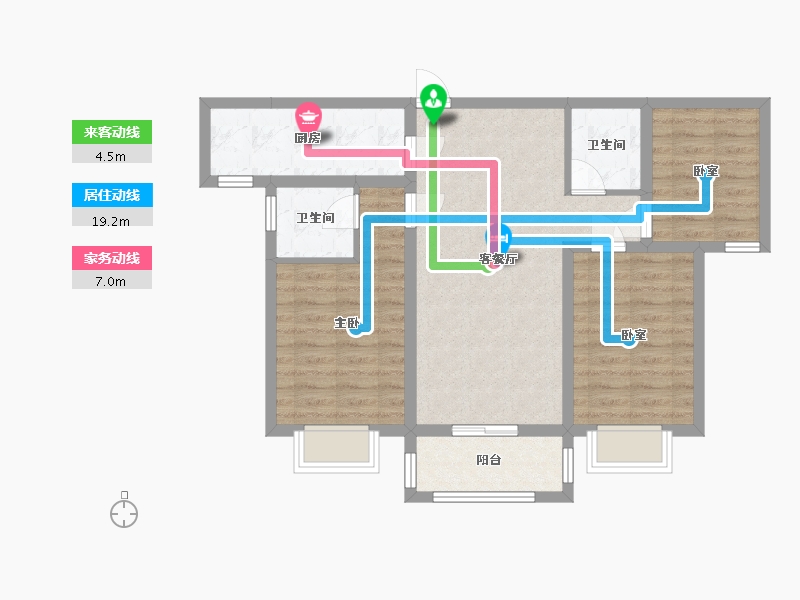 河北省-保定市-二建家属院-88.00-户型库-动静线