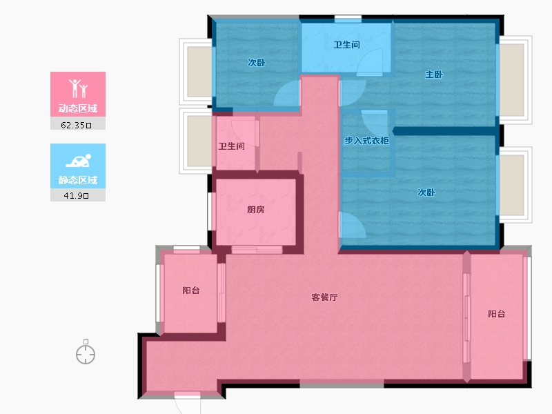 云南省-昆明市-招商依云郡-100.00-户型库-动静分区