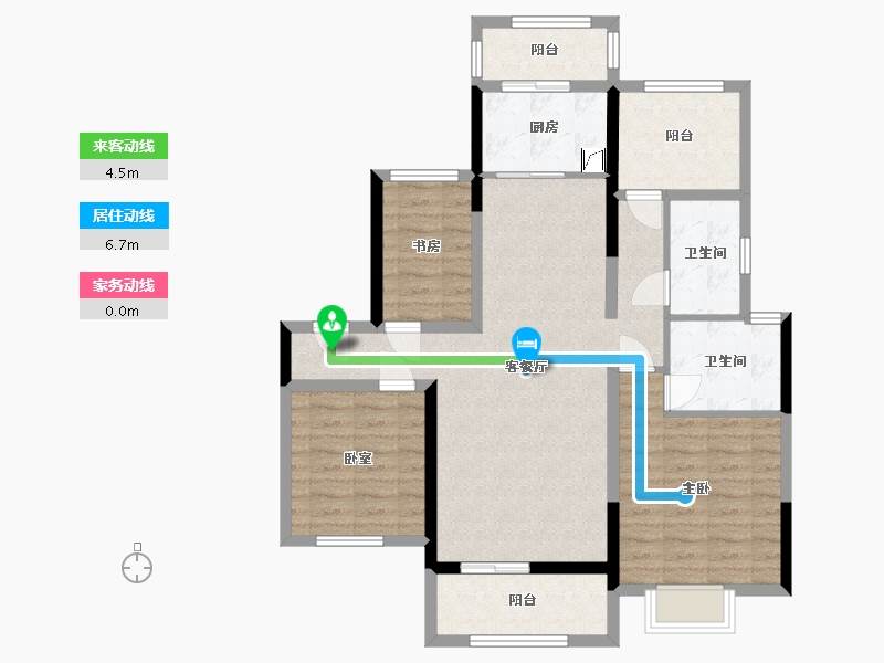 广东省-惠州市-蓝光雍和园-100.86-户型库-动静线