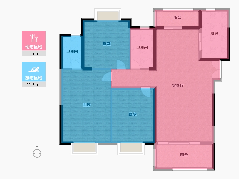 江西省-萍乡市-都市国际-131.60-户型库-动静分区