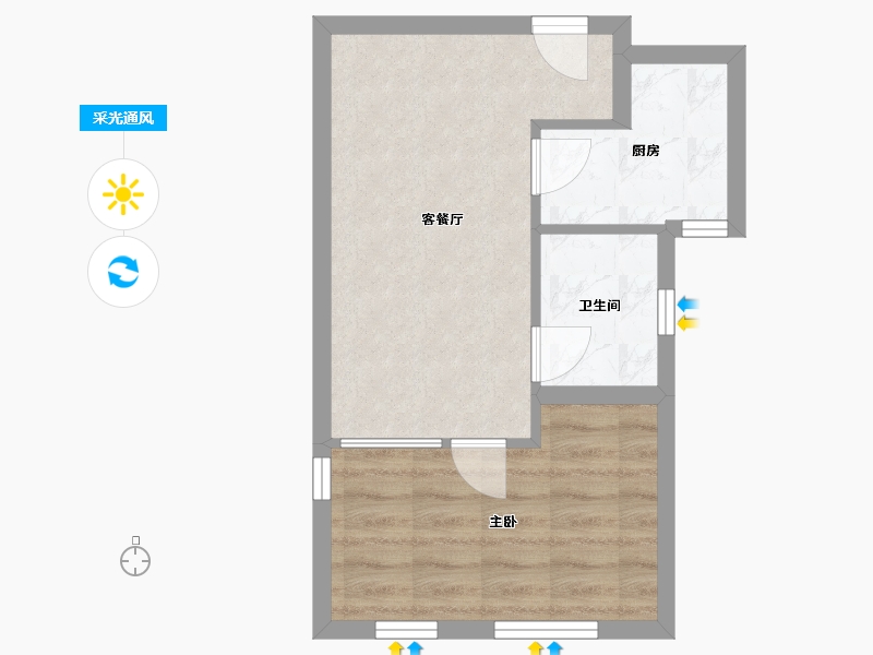 河北省-廊坊市-荣盛花语璟园-43.23-户型库-采光通风