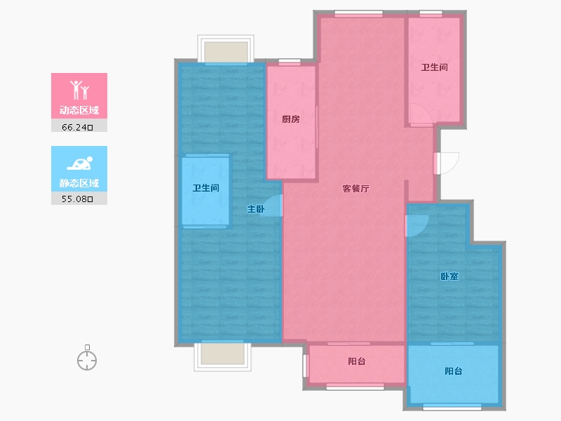 山东省-烟台市-海晟花苑-112.00-户型库-动静分区