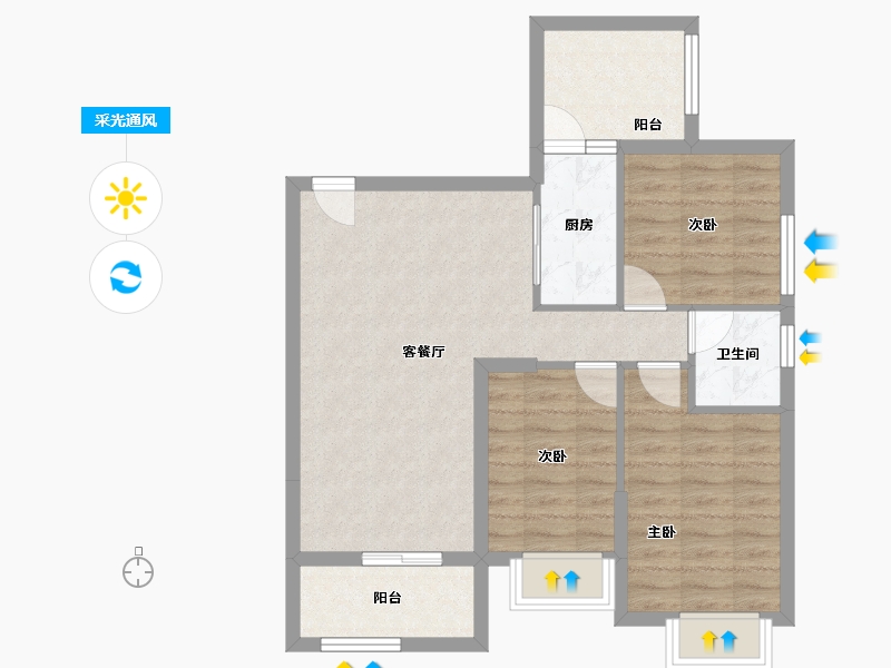 广西壮族自治区-南宁市-272地质队-77.00-户型库-采光通风