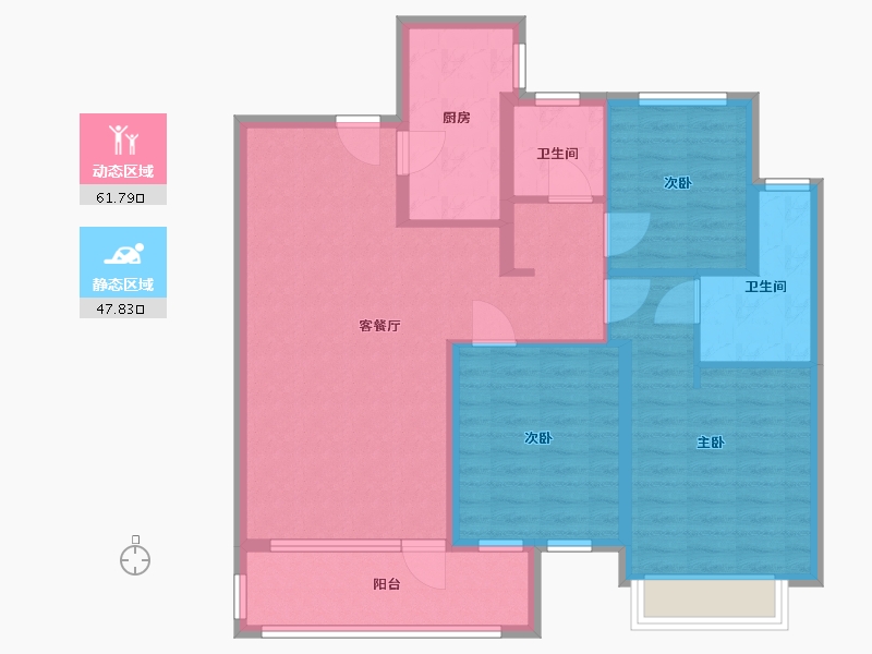 山东省-菏泽市-中璟·珑璟湾-98.00-户型库-动静分区