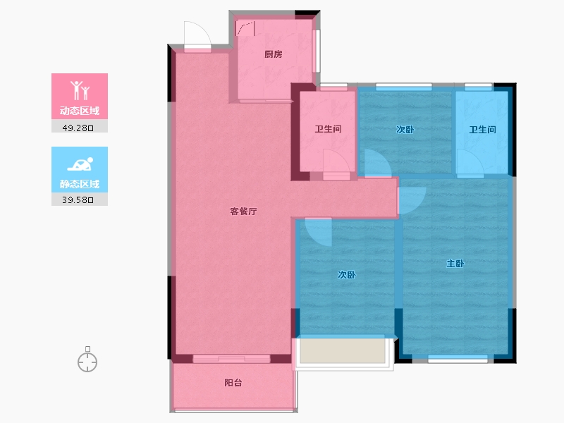 湖北省-武汉市-武地建发玺院-82.11-户型库-动静分区