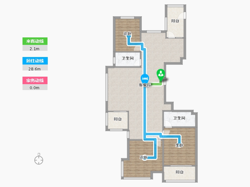 浙江省-温州市-锦佳华庭-133.00-户型库-动静线