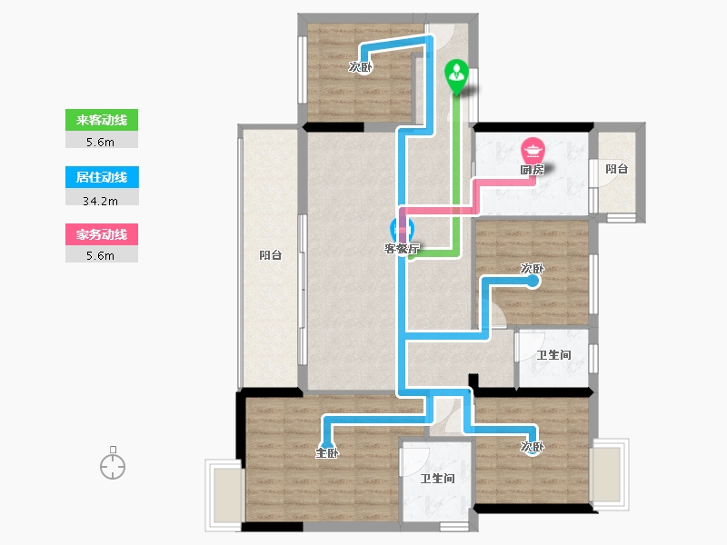 四川省-成都市-丽都府-117.00-户型库-动静线