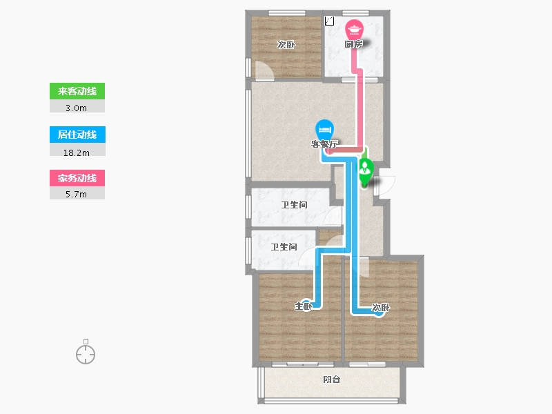 浙江省-宁波市-春来晓园-84.16-户型库-动静线