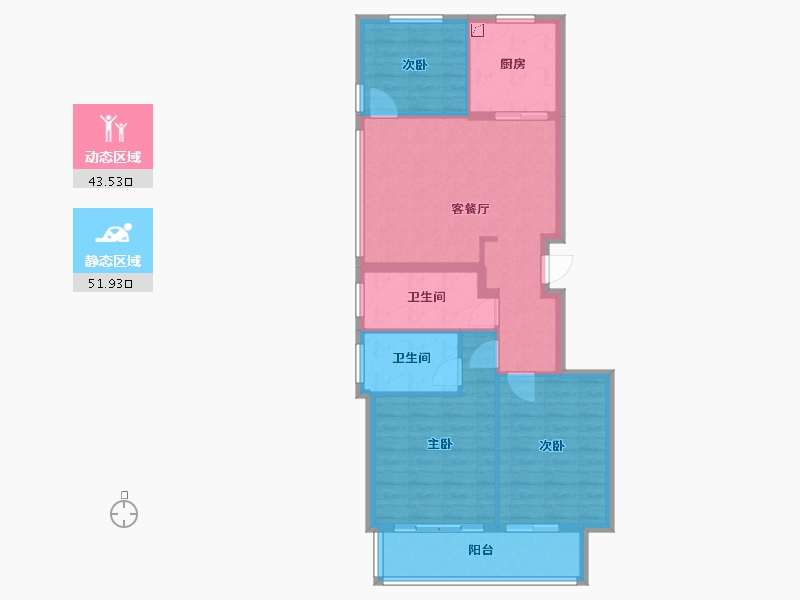 浙江省-宁波市-春来晓园-84.16-户型库-动静分区