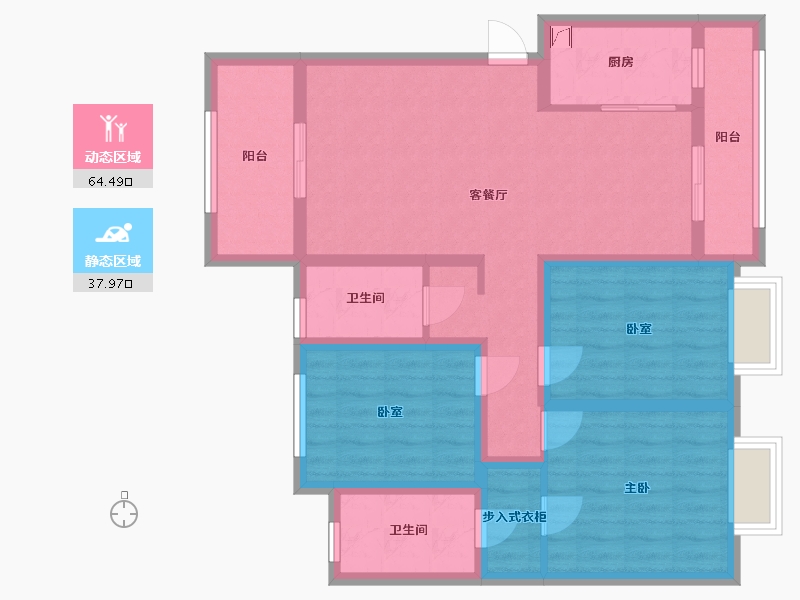 江西省-吉安市-祥和帝景-95.00-户型库-动静分区