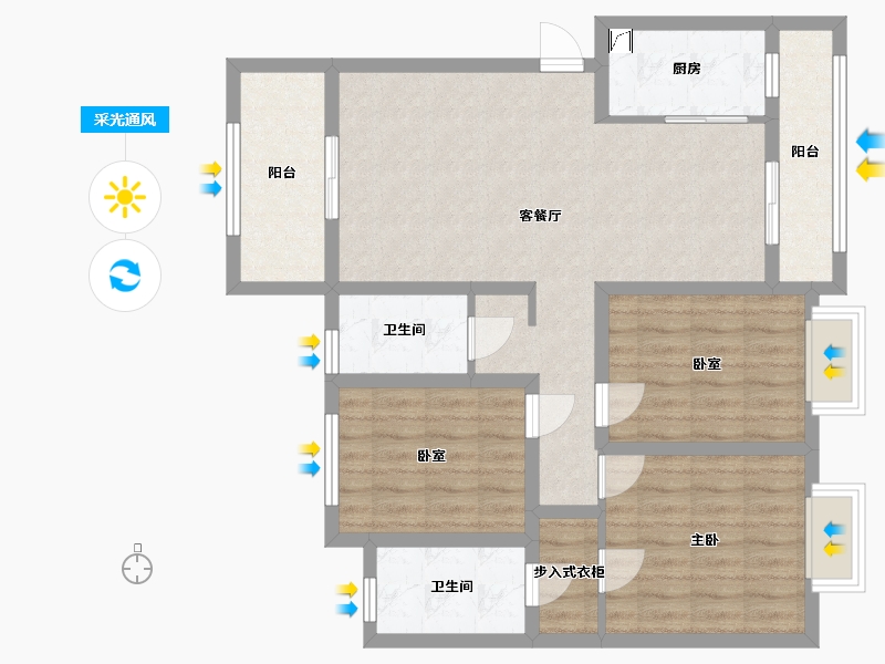 江西省-吉安市-祥和帝景-95.00-户型库-采光通风