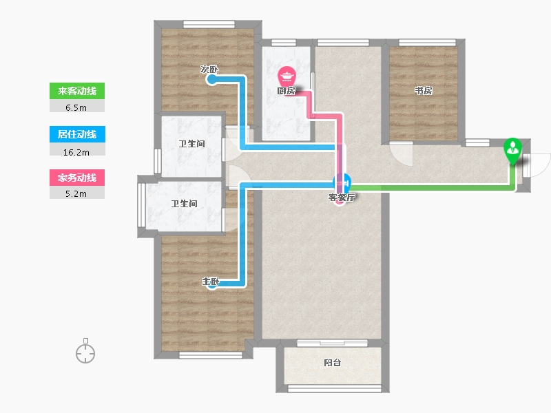 河北省-保定市-香邑溪谷二期上园-90.00-户型库-动静线