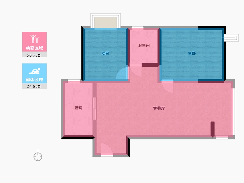 河南省-洛阳市-绿洲花园-70.00-户型库-动静分区