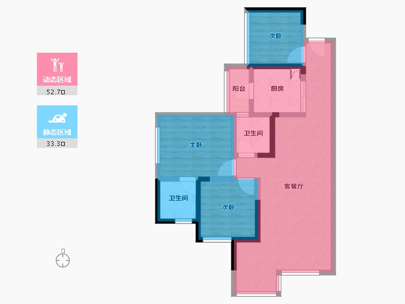 四川省-广元市-阳光利州公馆-82.00-户型库-动静分区