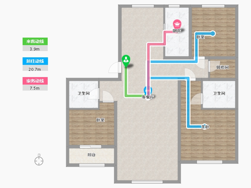 河北省-张家口市-京西裕源小区-144.00-户型库-动静线