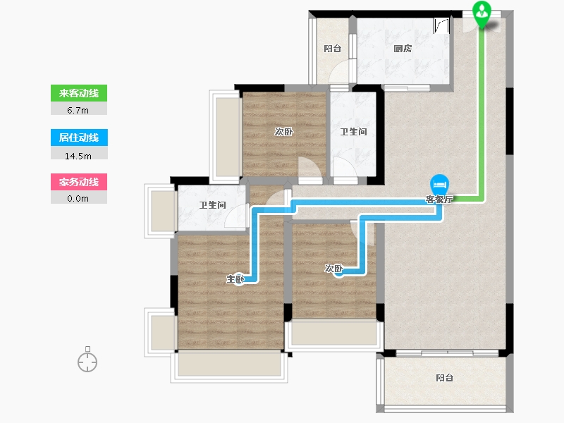 广东省-梅州市-正兴城-104.00-户型库-动静线