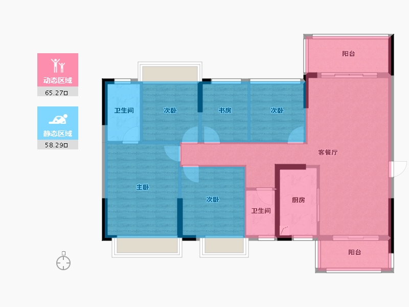 广西壮族自治区-贵港市-盛世名都-110.00-户型库-动静分区