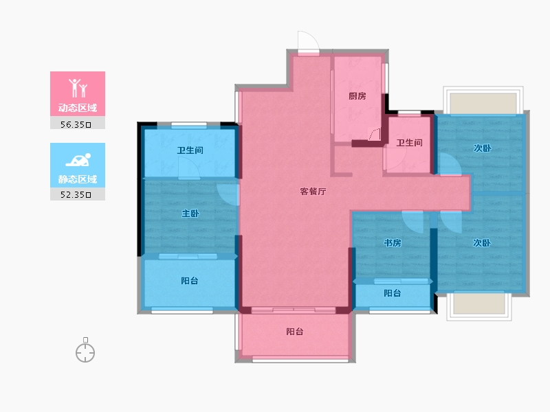 福建省-泉州市-阳光城丽景湾-97.00-户型库-动静分区