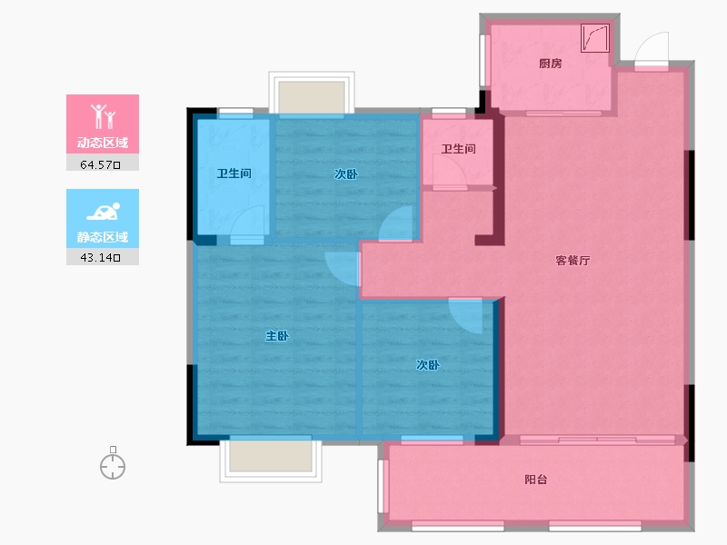 江西省-赣州市-天玺华府-96.00-户型库-动静分区