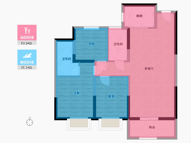 河北省-邯郸市-富康-88.00-户型库-动静分区