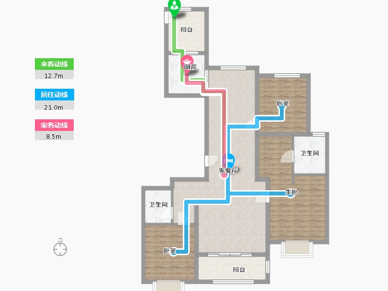 河北省-唐山市-金凤华府-110.00-户型库-动静线