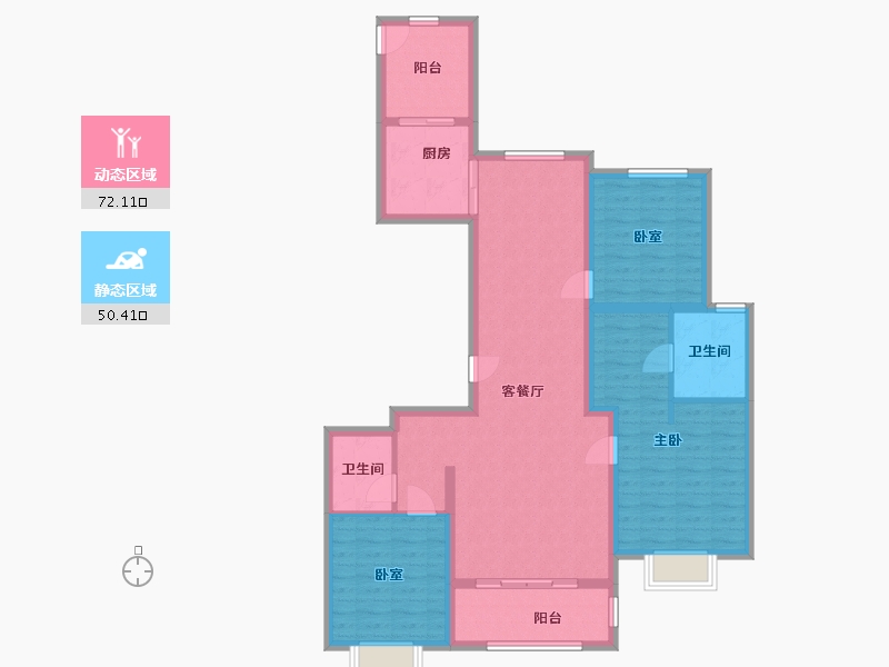 河北省-唐山市-金凤华府-110.00-户型库-动静分区