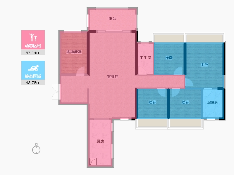 广西壮族自治区-崇左市-田心财富广场-105.00-户型库-动静分区