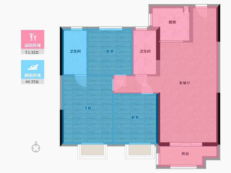 河南省-开封市-美的国宾府-90.00-户型库-动静分区