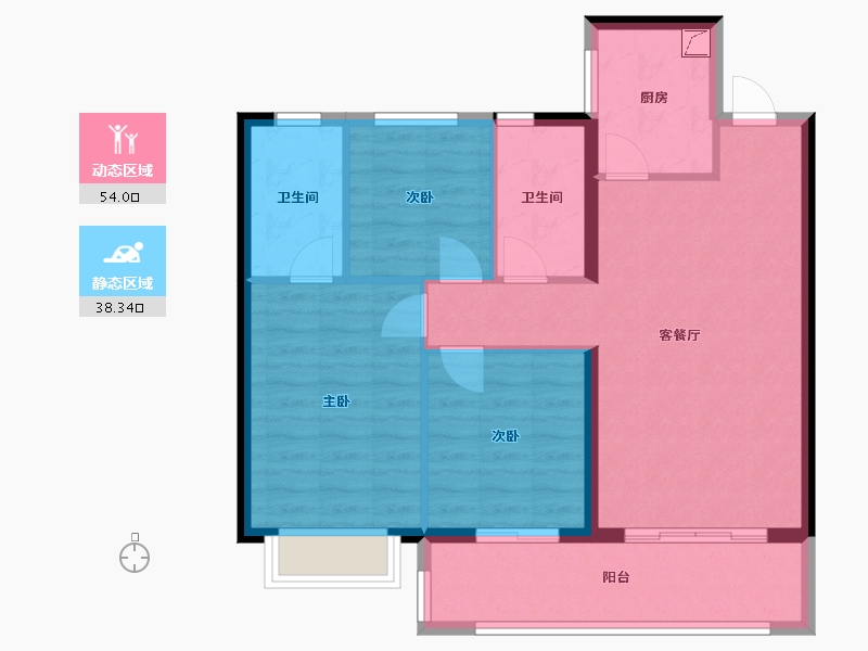 云南省-昆明市-博颐城-86.03-户型库-动静分区