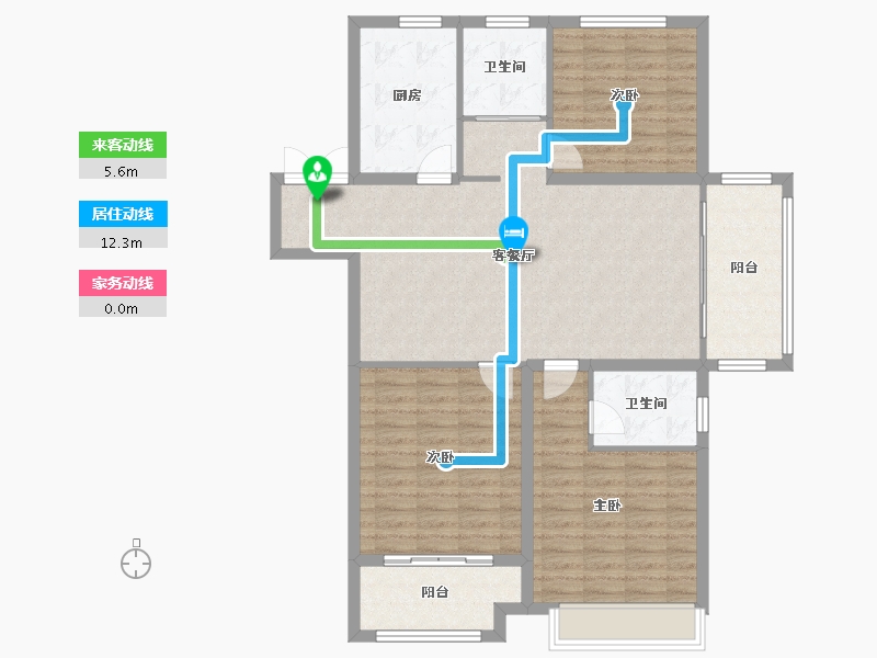 江苏省-徐州市-华宇悦城-110.80-户型库-动静线