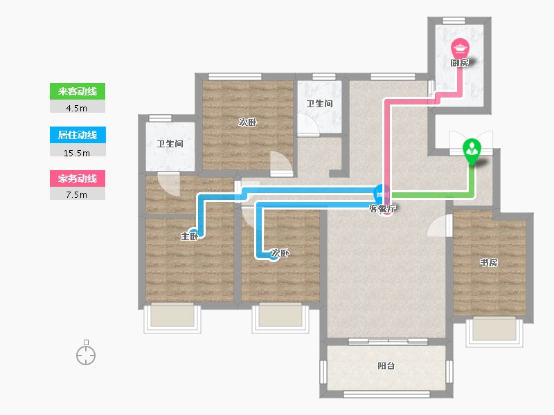 江西省-抚州市-安创名门御府-100.00-户型库-动静线