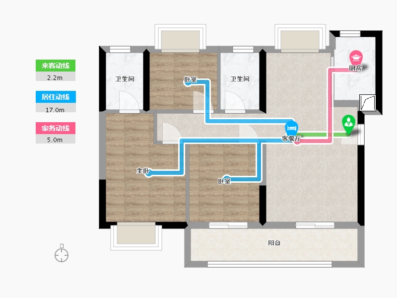 福建省-龙岩市-远洋山水-75.59-户型库-动静线