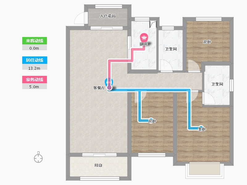 山东省-菏泽市-菏泽绿地城-104.31-户型库-动静线